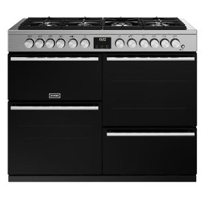 Stoves ST DX PREC D1100DF SS Precision Deluxe 110cm Dual Fuel Range Cooker in Stainless Steel