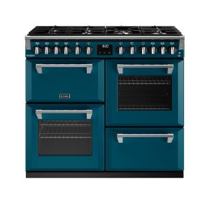 Stoves ST DX RICH D1000DF KTE Richmond Deluxe 100cm Dual Fuel Range Cooker in Kingfisher Teal