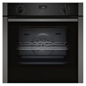 Neff B3ACE4HG0B N50 Built In Slide and Hide® Single Oven with Graphite Trim
