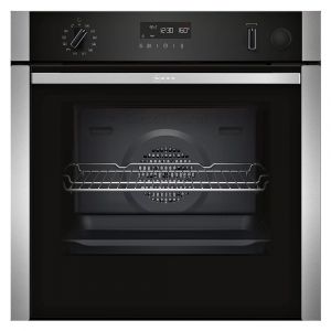 Neff B3AVH4HH0B N50 Built In Catalytic Slide and Hide Single Oven with Steam Function in Stainless Steel