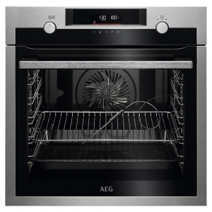 AEG BPE556060M 6000 SteamBake Built In Pyrolytic Single Oven in Stainless Steel