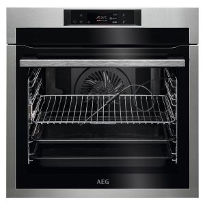 AEG BPE742380M 8000 AssistedCooking Pyrolytic Built In Single Oven in Stainless Steel