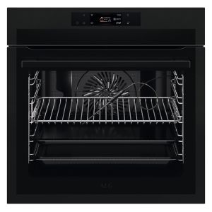 AEG BPE748380T 8000 Series Built In Pyrolytic AssistedCooking Single Oven in Matte Black