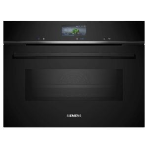 Siemens CM776G1B1B iQ700 Built In Compact Hydrolytic Oven with Microwave in Black