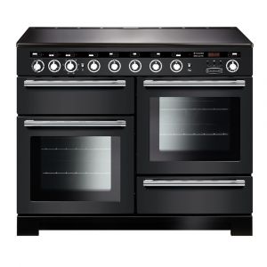 Rangemaster EDL110EICBC Encore Deluxe 110cm Induction Range Cooker in Charcoal Black and Chrome