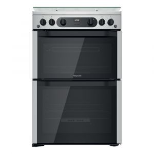 Hotpoint HDM67G0CCX 60cm Gas Double Cooker in Stainless Steel