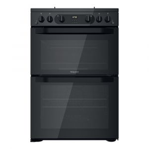Hotpoint HDM67G0CMB 60cm Gas Double Cooker in Black