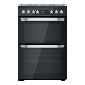 Hotpoint HDM67G9C2CB 60cm Dual Fuel Double Oven Cooker in Black