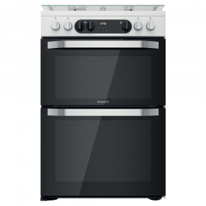 Hotpoint HDM67G9C2CW Freestanding 60cm Dual Fuel Double Oven Cooker in White