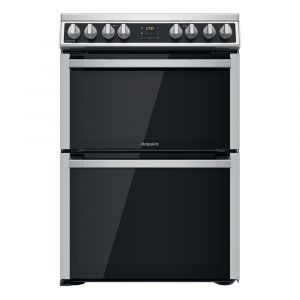 Hotpoint HDM67V8D2CX Freestanding 60cm Electric Ceramic Double Oven Cooker Stainless Steel
