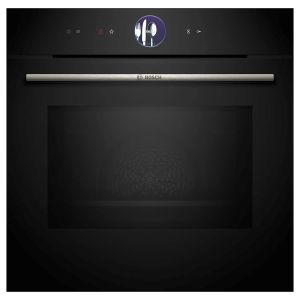 Bosch HMG7764B1B Series 8 Built In Single Pyrolytic Oven with Microwave Cooking in Black