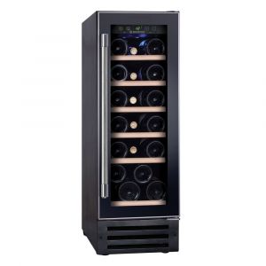 Hoover HWCB 30 UK/N Freestanding Under Counter Wine Cooler in Black and Stainless Steel