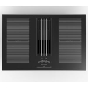 Culina ICONFXP75DDG 80cm Induction Venting Hob in Black with Stainless Steel Trim