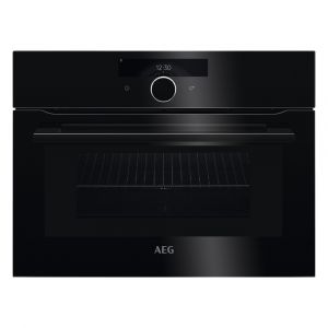 AEG KMK968000B 8000 CombiQuick Combination Compact Microwave and Oven in Black