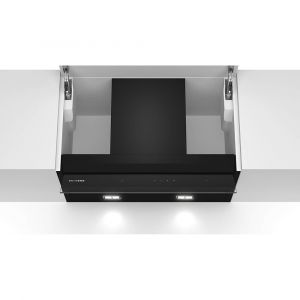 Siemens LJ67BAM60B iQ500 60cm Integrated Cooker Hood in Black and Clear Glass