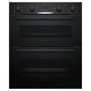 Bosch NBS533BB0B Serie 4 Built Under EcoClean Double Oven in Black