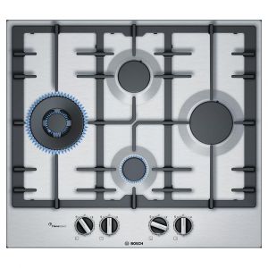 Bosch PCI6A5B90 Serie 6 60cm Gas Hob Stainless Steel