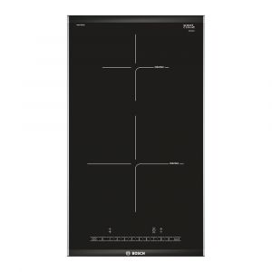 Bosch PIB375FB1E Serie 6 30cm 2 Zone Domino Induction Hob in Black with Stainless Steel Trim