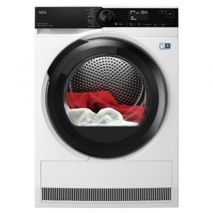 AEG TR848P4B 8000 AbsoluteCare® 8kg Heat Pump Tumble Dryer in White with Black Door