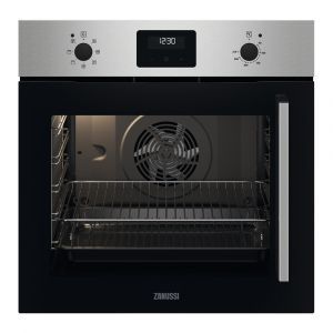 Zanussi ZOCNX3XL Built In FanCook Catalytic Single Oven with Left Hand Hinge Opening in Stainless Steel
