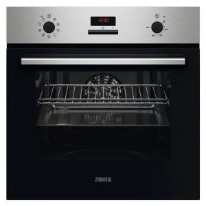 Zanussi ZOHNE2X2 Series 20 FanCook AquaClean Built In Single Oven in Stainless Steel