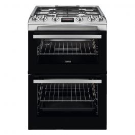 zanussi zcg63260xe 60 cm gas cooker stainless steel